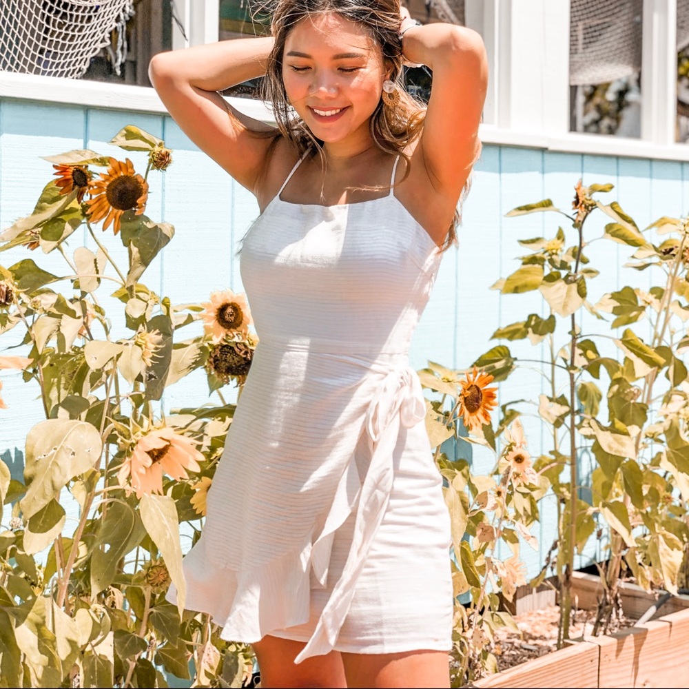 Abbeline Ruffle Faux Wrap Dress